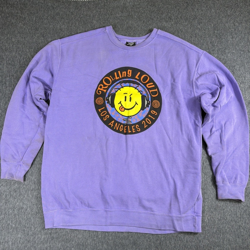 Rolling Loud Sweater XL Purple 2019 Los Angeles ASAP Uzi Chance Future Pullover